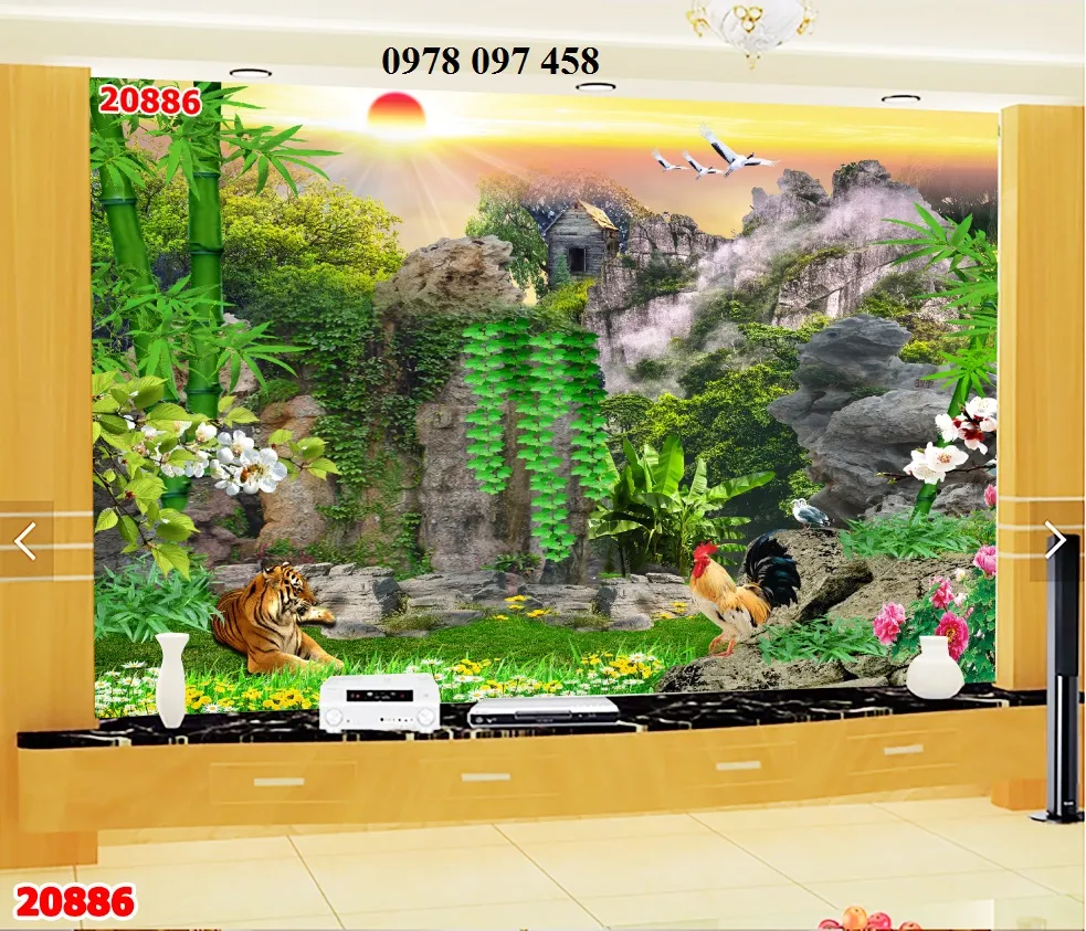 Phong cảnh thiên nhiên giao hòa - gạch tranh 3D