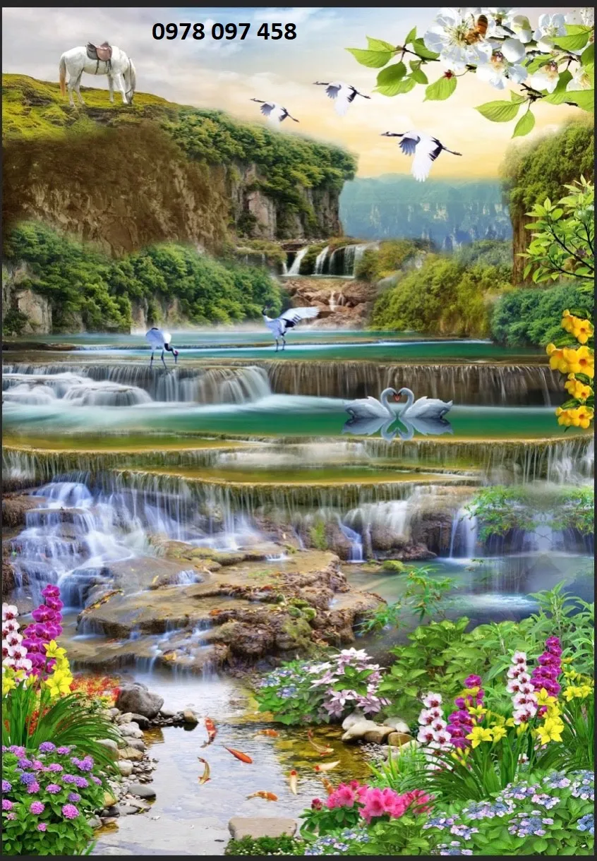 Tranh gạch ốp vách ngăn